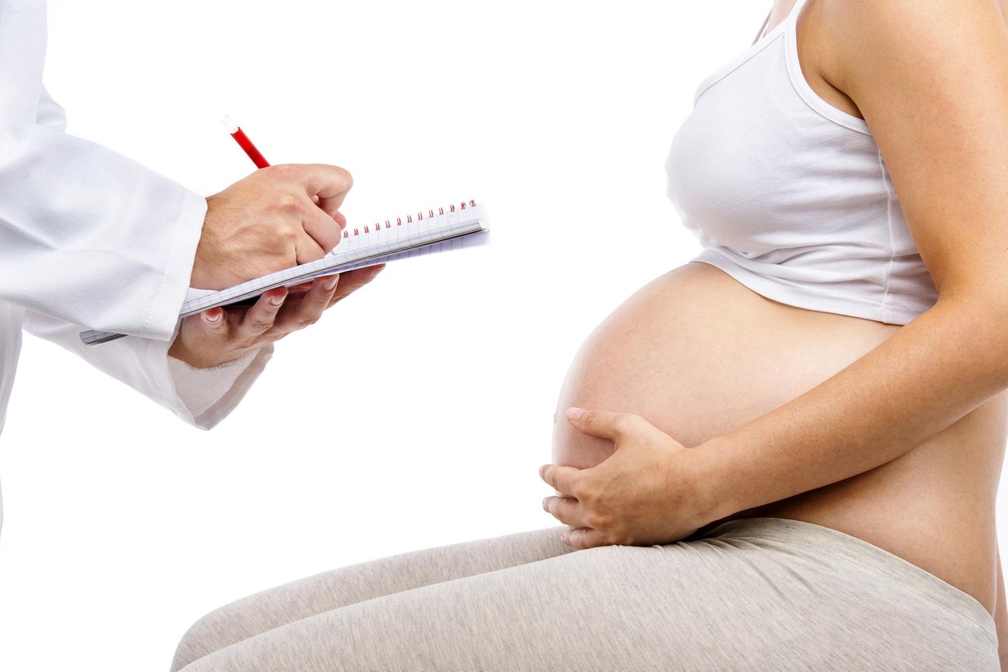 Toxoplasmose in der Schwangerschaft: Frau bei der Vorsorge