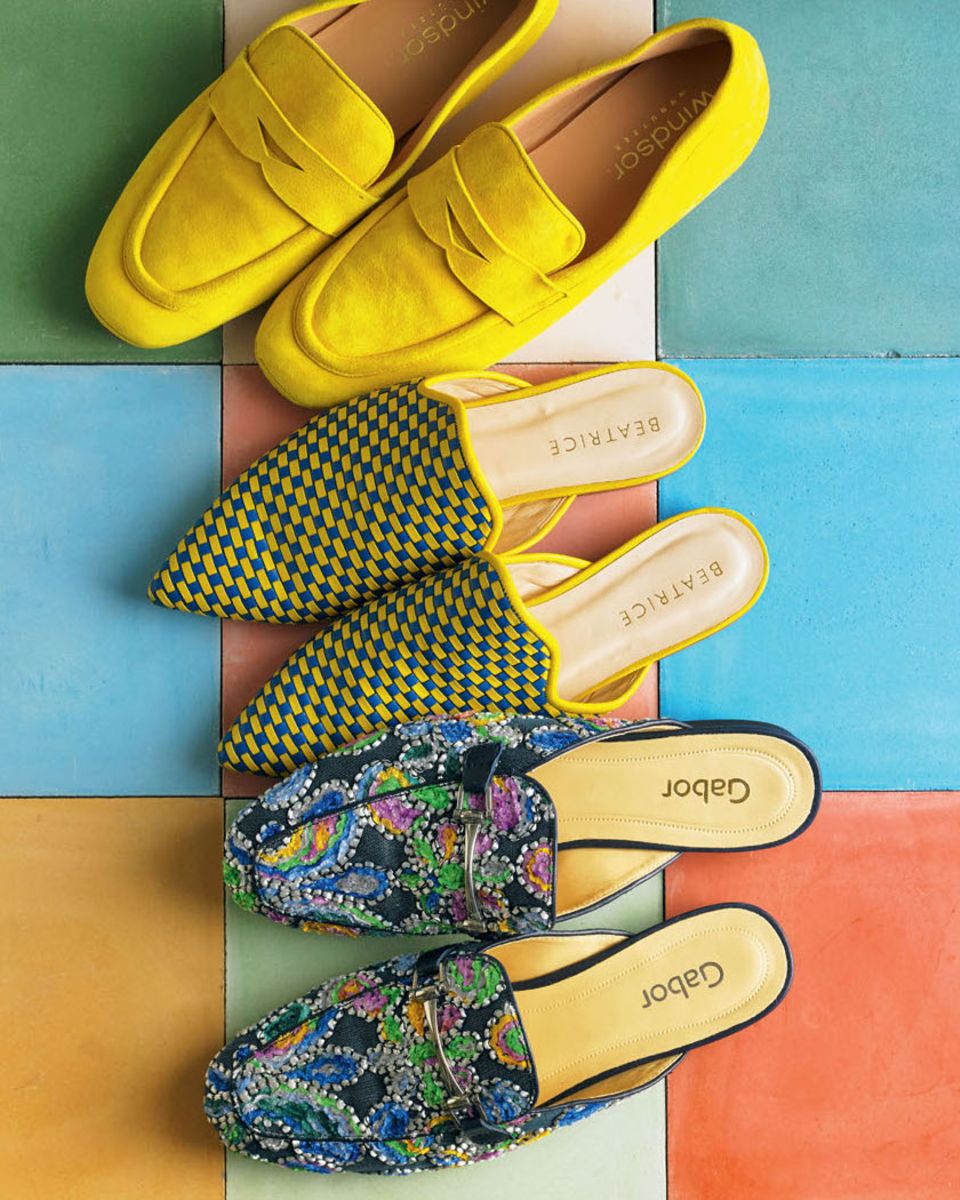 Farbtrends 2018: Sandalen in bunten Farben