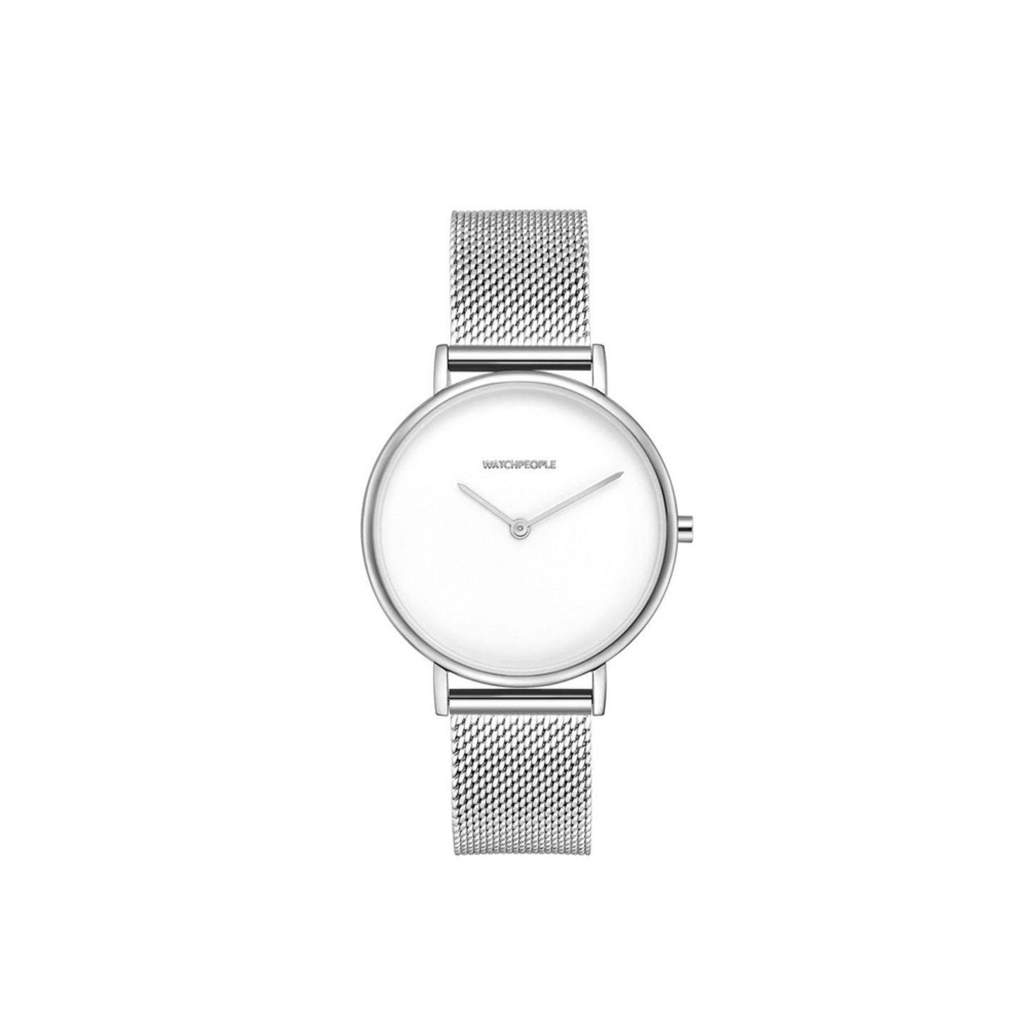 Die Zeit immer im Blick, mit der silbernen Armbanduhr von Watchpeople, um 99 Euro.