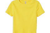 Gelbes geripptes T-Shirt von H&M