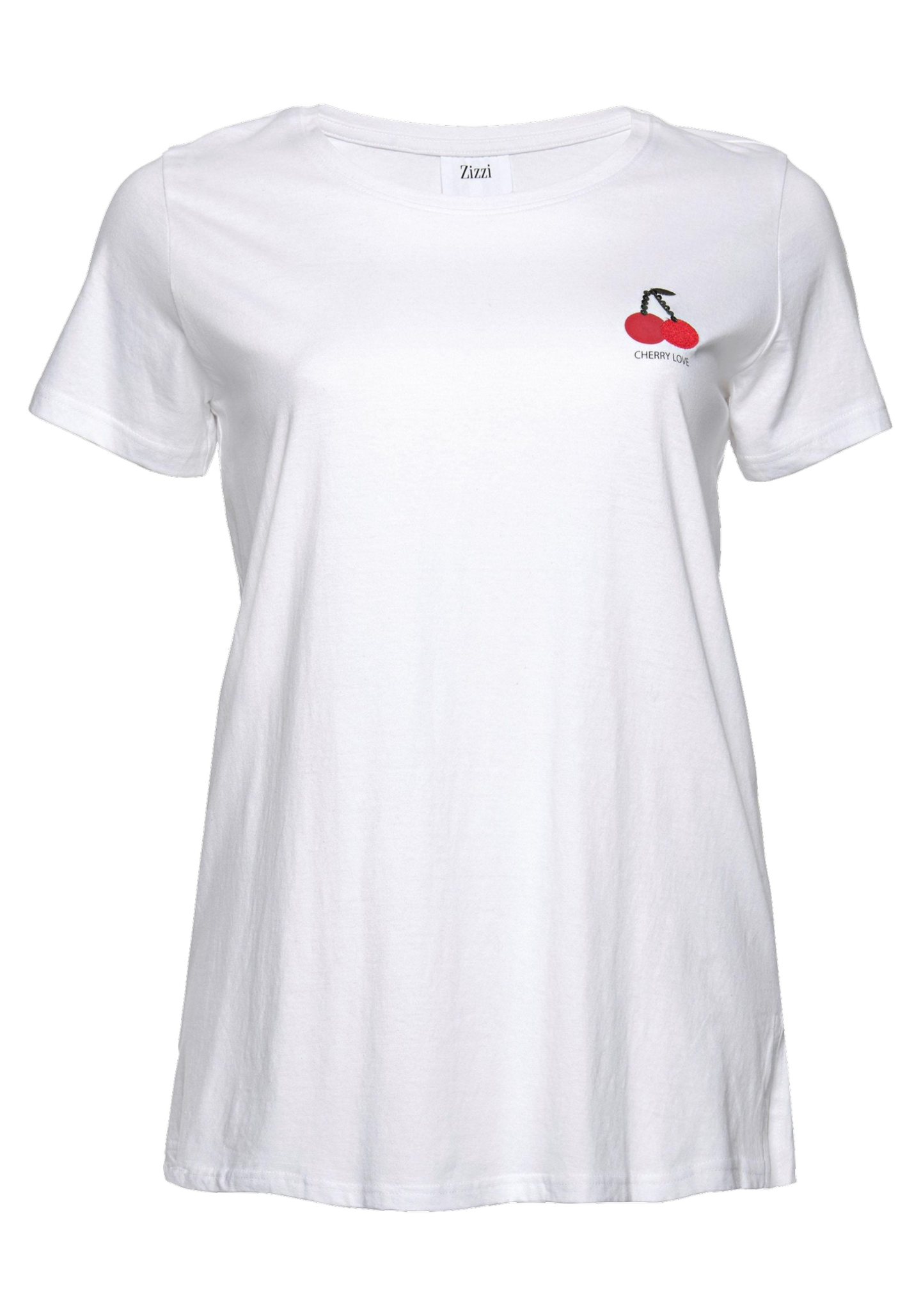 Plus-Size T-Shirt von Zizzi mit Cherry-Print
