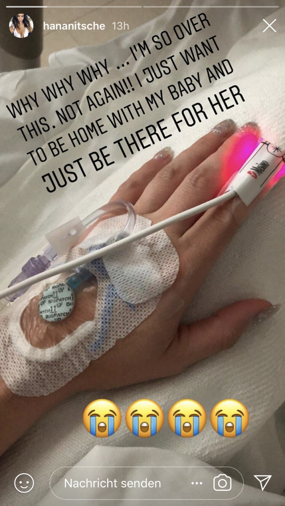 Fans in Sorge! Hana Nitsche zum zweiten Mal nach der Geburt im Krankenhaus