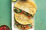 Quesadillas mit Hackfleisch und Spinat