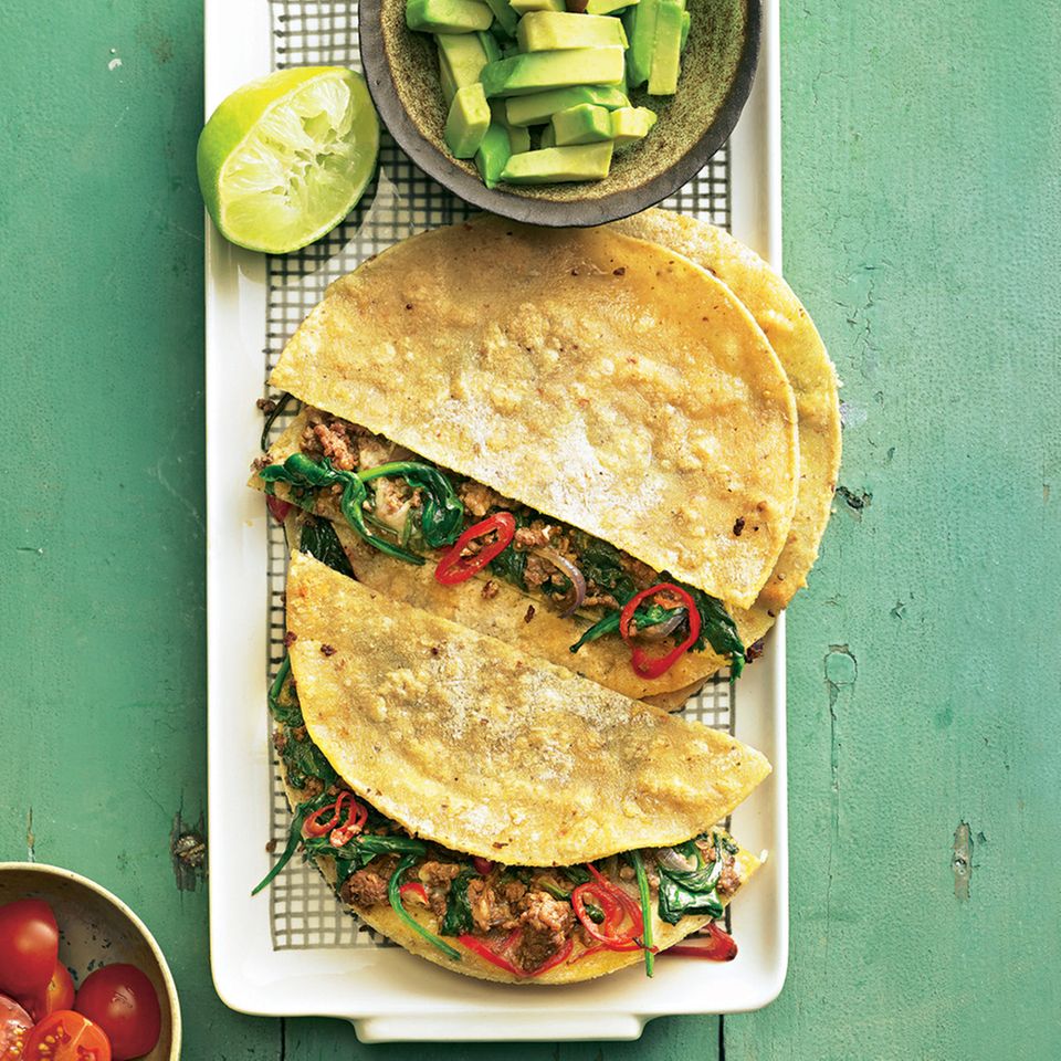 Quesadillas Mit Hackfleisch Und Spinat Brigitte De