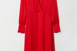Festliche Kleider: Rotes Kleid aus Jacquard-Stoff von H&M