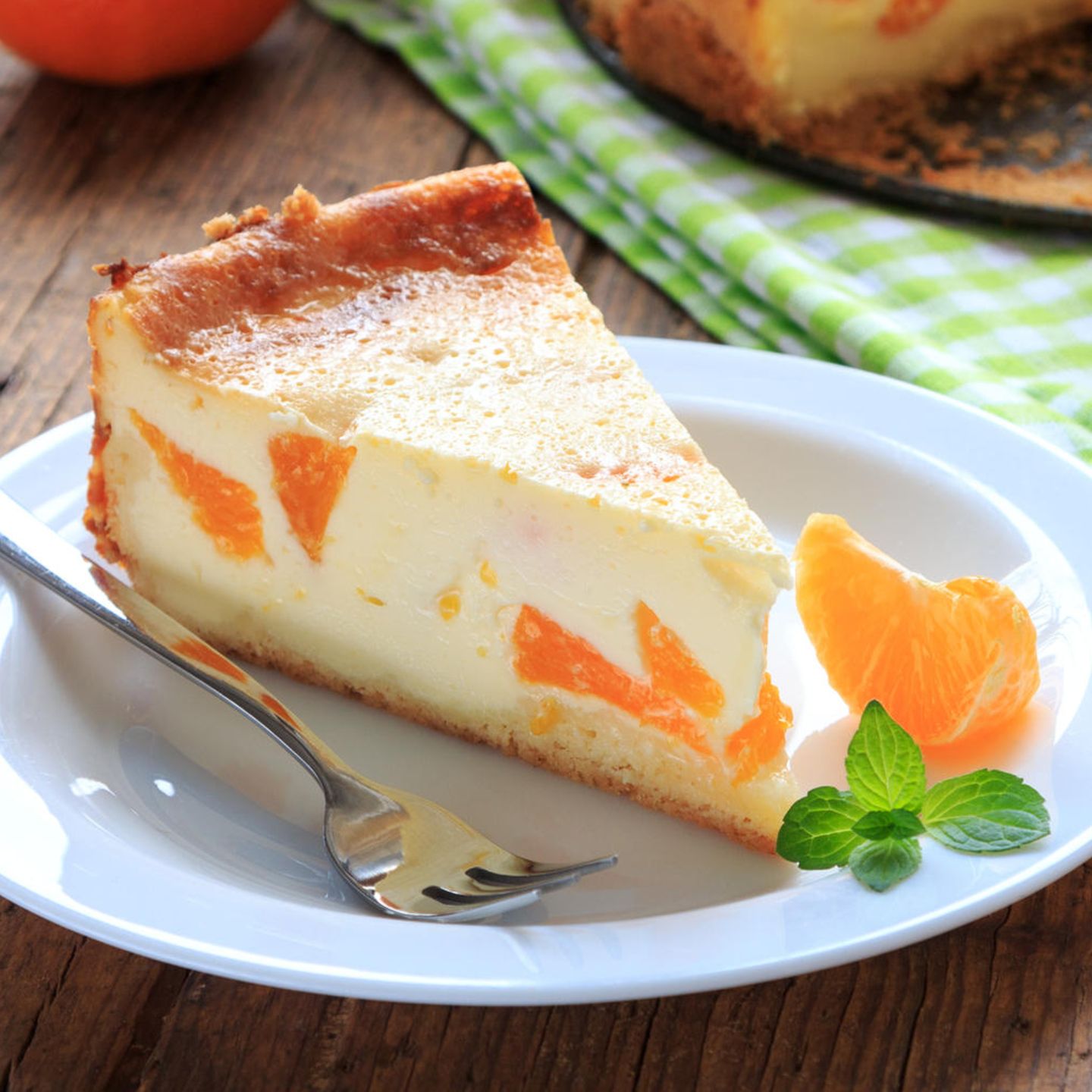 Käsekuchen mit Mandarinen