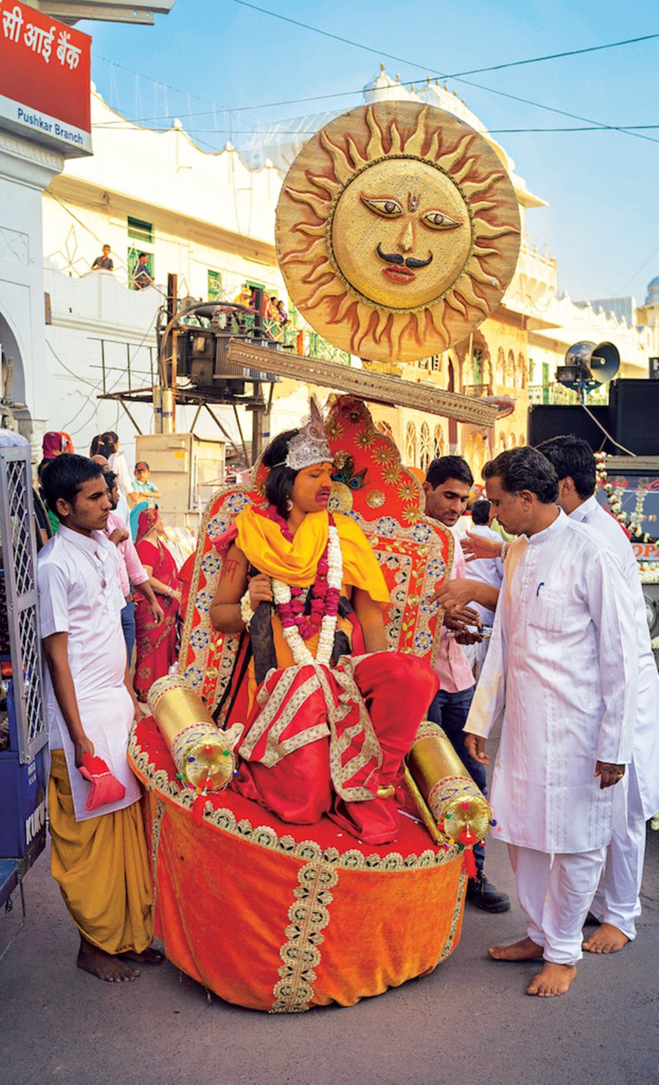 Rajasthan: Bild von Prozession in Pushkar