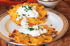 Kartoffelpuffer mit Pilzen und Quark Kartoffelpuffer mit Pilzen und Quark