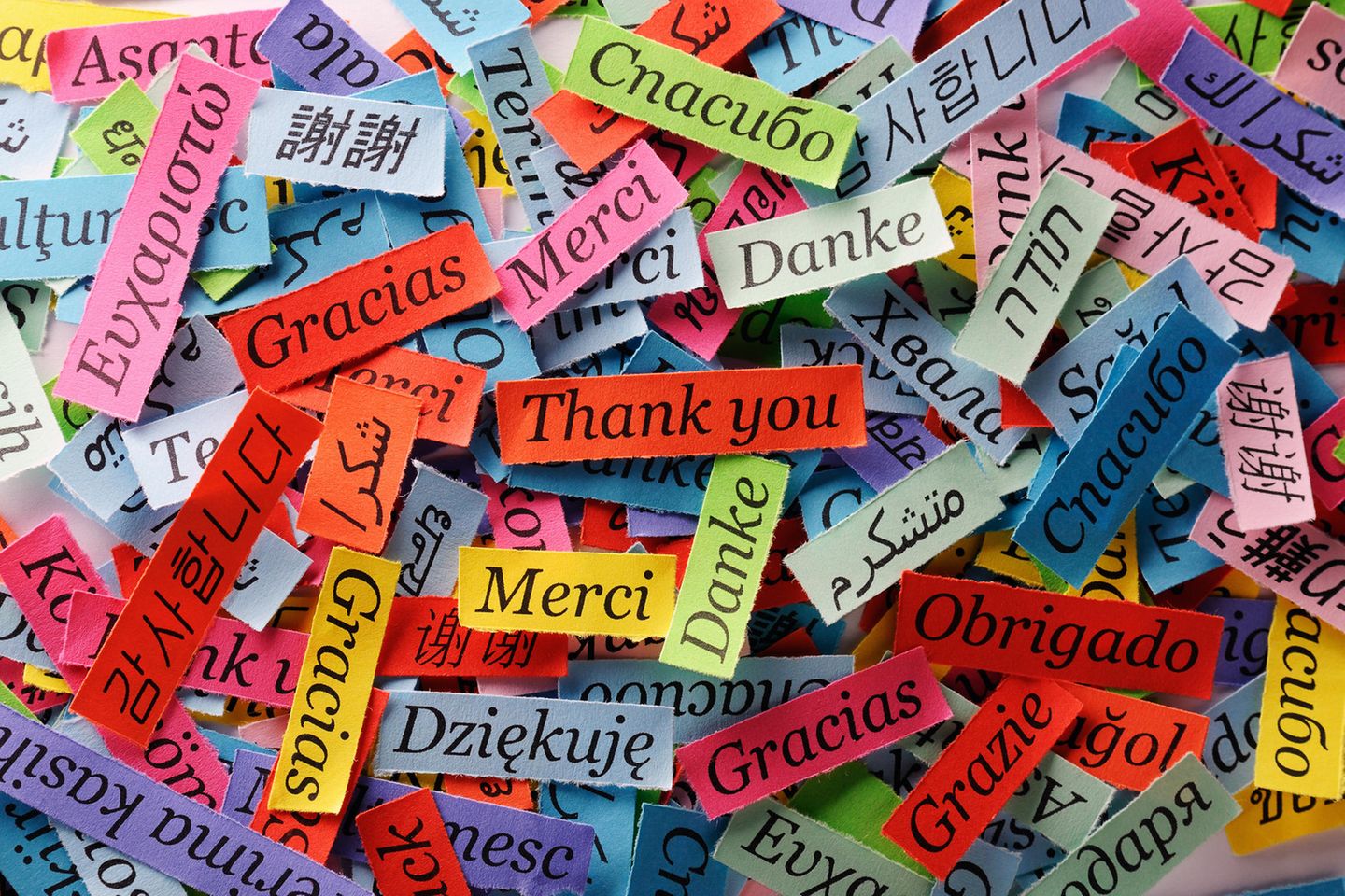Welche Sprache lernen: Wörter in vielen Sprachen