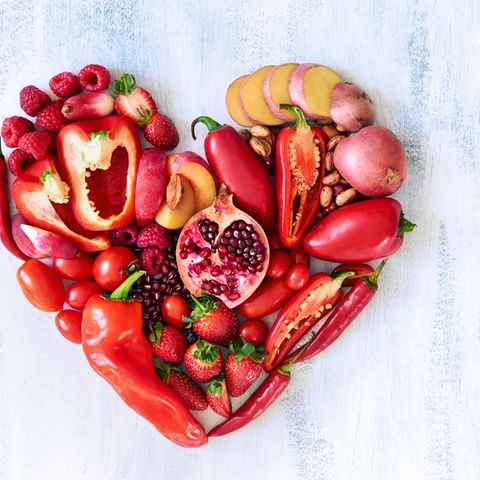 Farben-Fasten: Herz aus Gemüse