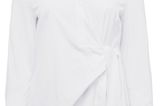 Weiße Bluse mit Knoten-Detail, um 50 Euro.