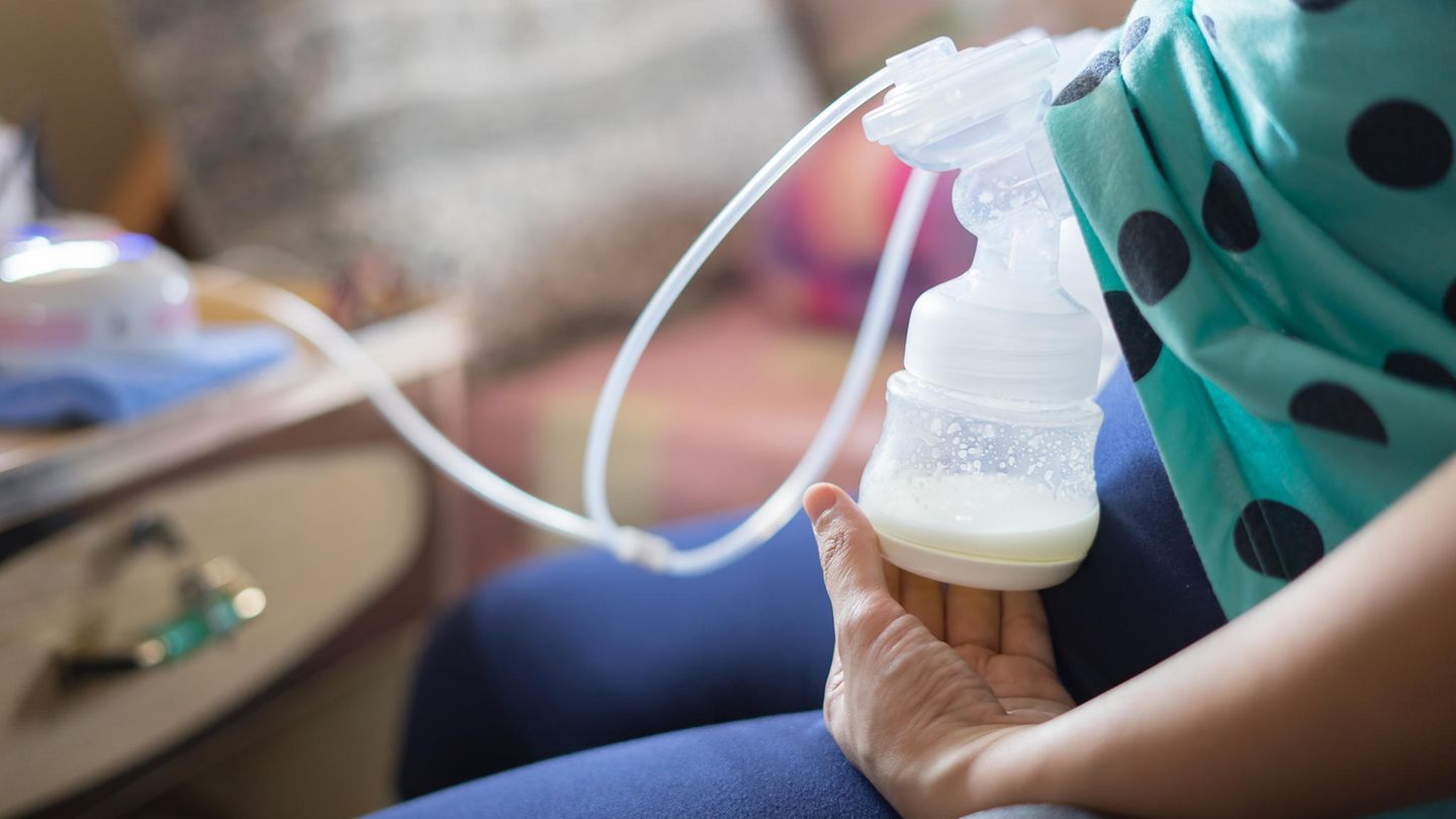 Elektrische Doppel Milchpumpe Laktation Babymilch abpumpen Baby Muttermilch 