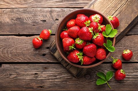 Erdbeersaison: Erdbeeren in einer Schüssel