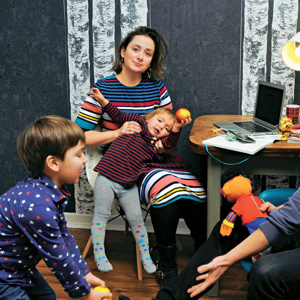 Vollzeit-Job mit Kindern: Alexandra Zykkunov mit Kindern