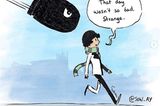 Depressions-Comics: Plötzliche Panik