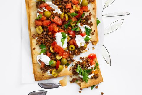 Filo-Pizza mit Hack