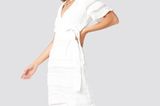 Weiße Frühlingskleider: Midi-Kleid mit Rüschen