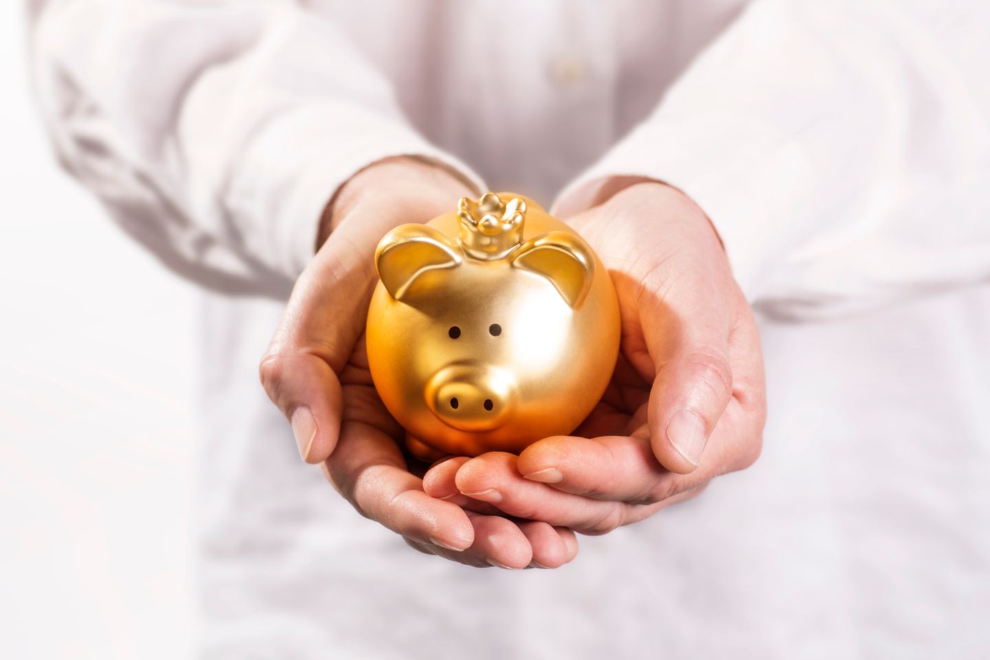 Ein Sparschwein in Gold.