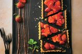 Schokocreme-Tarte mit Erdbeeren