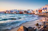 Reiseziele für Mädelstrips: Strand von Mykonos