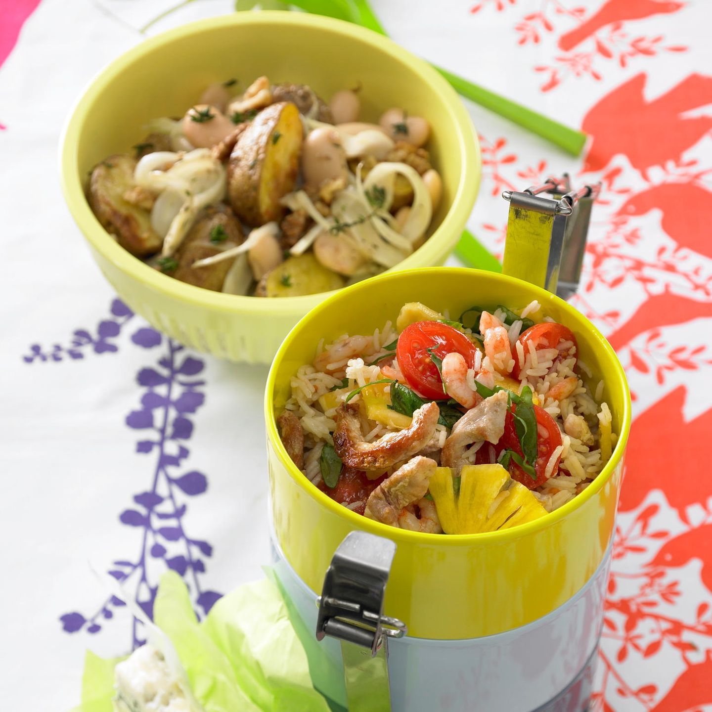 Reissalat mit Ananas