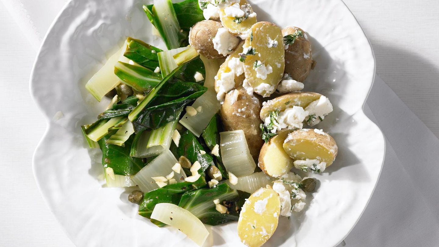 Käse-Kartoffeln mit Mangold | BRIGITTE.de Käse-Kartoffeln mit Mangold | BRIGITTE.de