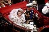 Lady Diana und Prinz Charles am Tag ihrer Hochzeit
