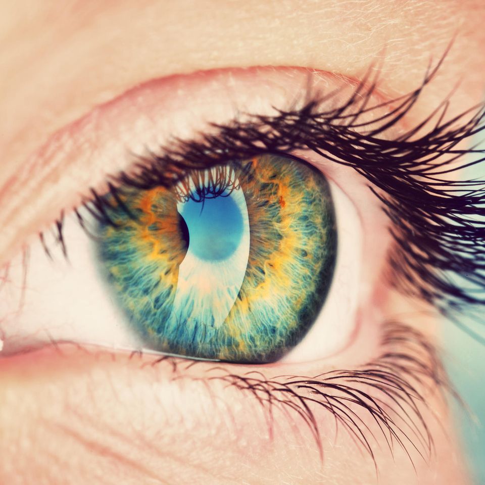 Herpes am Auge: Auge in Nahaufnahme