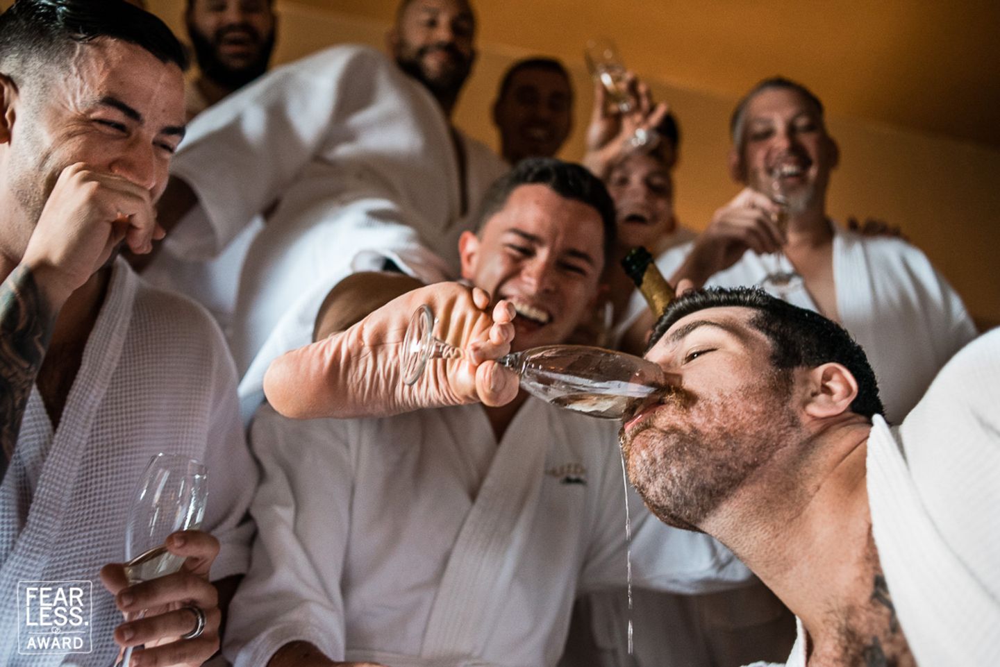 Hochzeitsfoto: Männer trinken