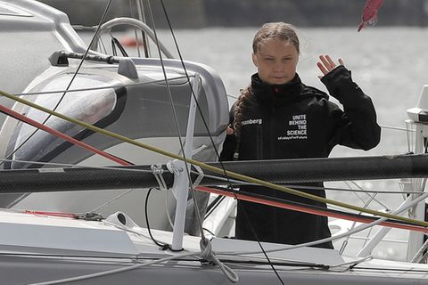 Greta Thunberg auf Segelboot