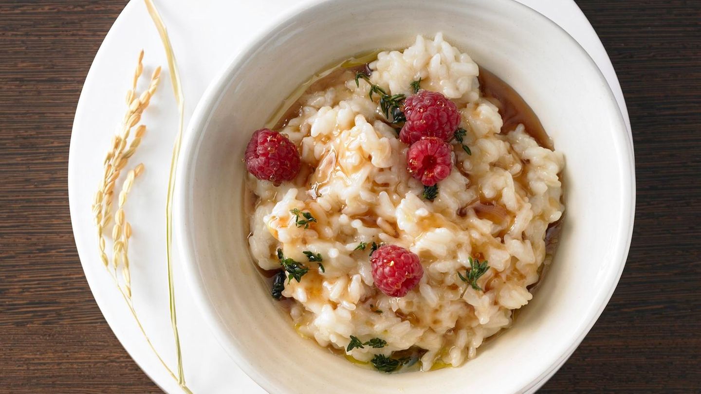 Risotto mit Himbeeren und Ziegenkäse | BRIGITTE.de