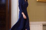 Die Looks der Royals: Königin Letizia von Spanien im dunkelblauen Kleid