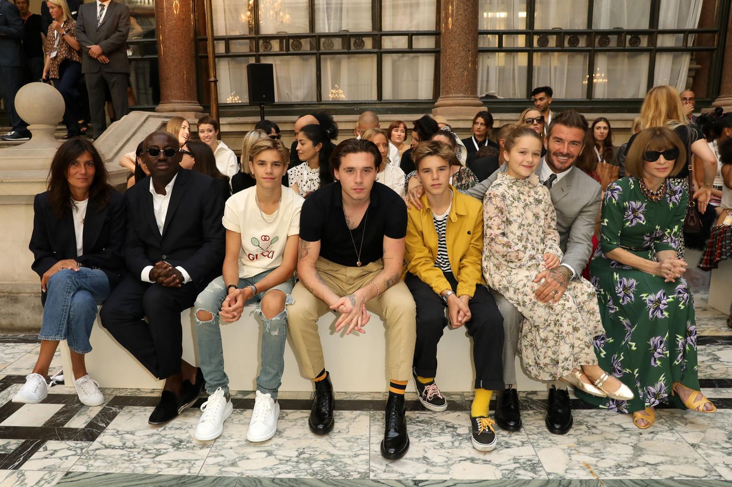 Style-Twins: Familie Beckham sitzt in der Front Row