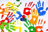 Malen mit Kindern: Handabdruck
