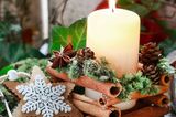 Bastelideen Weihnachten: Kerzenhalter aus Zimtstangen