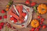 Tischdeko Herbst: Geschmückter Essplatz