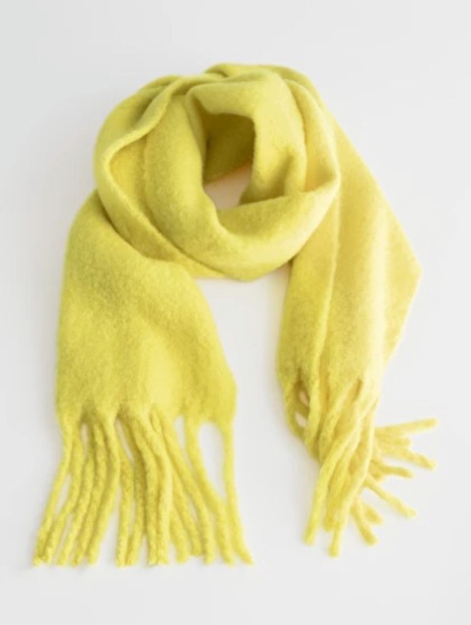 neon-gelber Schal