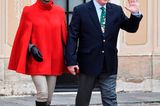 Weihnachten bei den Royals: Prinzessin Charlene von Monaco im roten Poncho