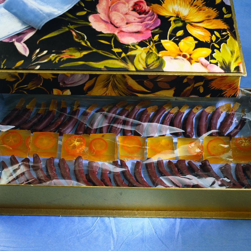 Ingwer-Geleewürfel mit Kumquats