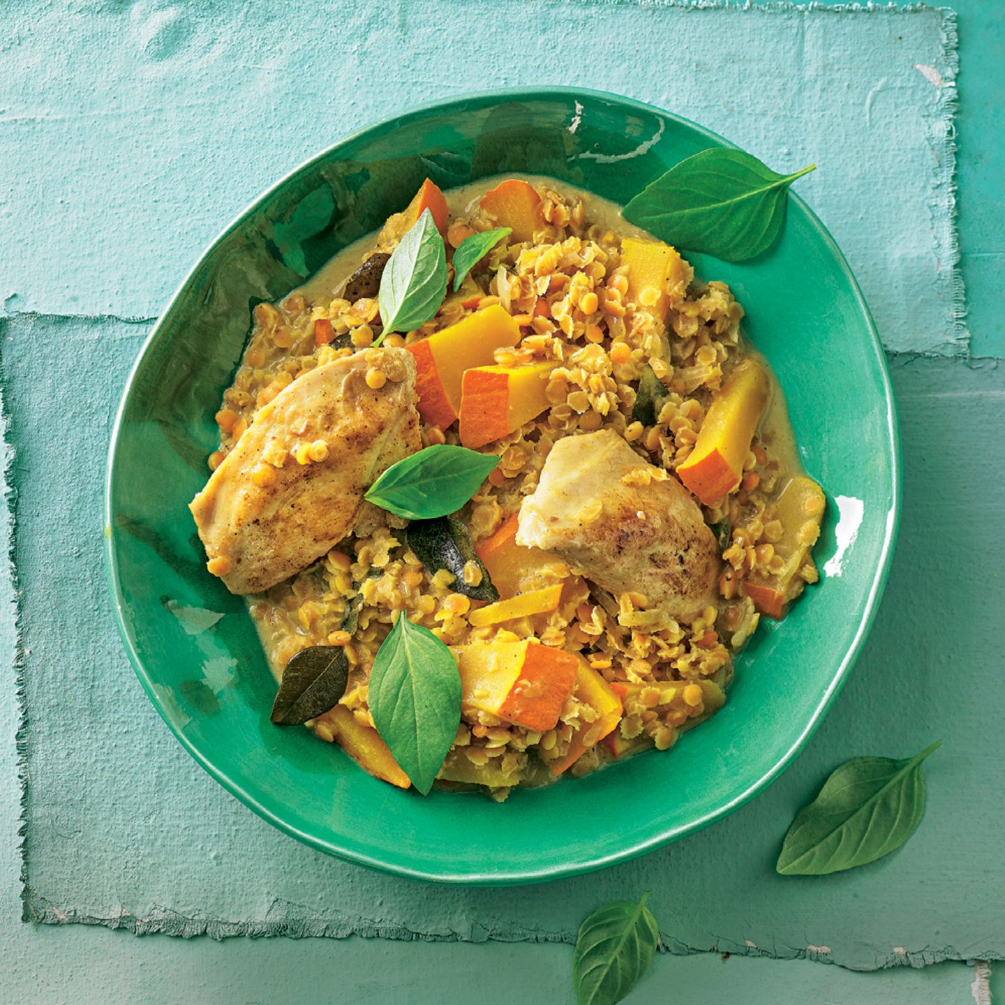 Linsen-Curry mit Hühnerbrust
