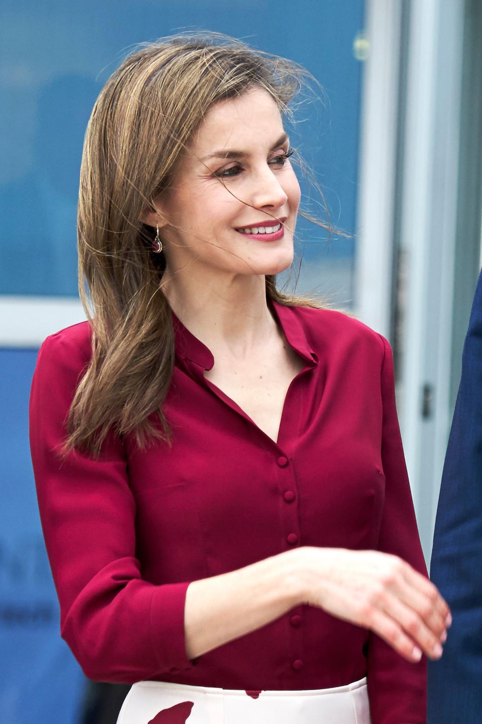 Haarfarben der Royals: Königin Letizia lächelt