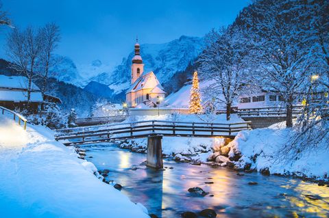 Weiße Weihnachten in Deutschland: Schnee-Landschaft