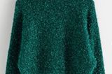 grüner Glitzer-Pullover