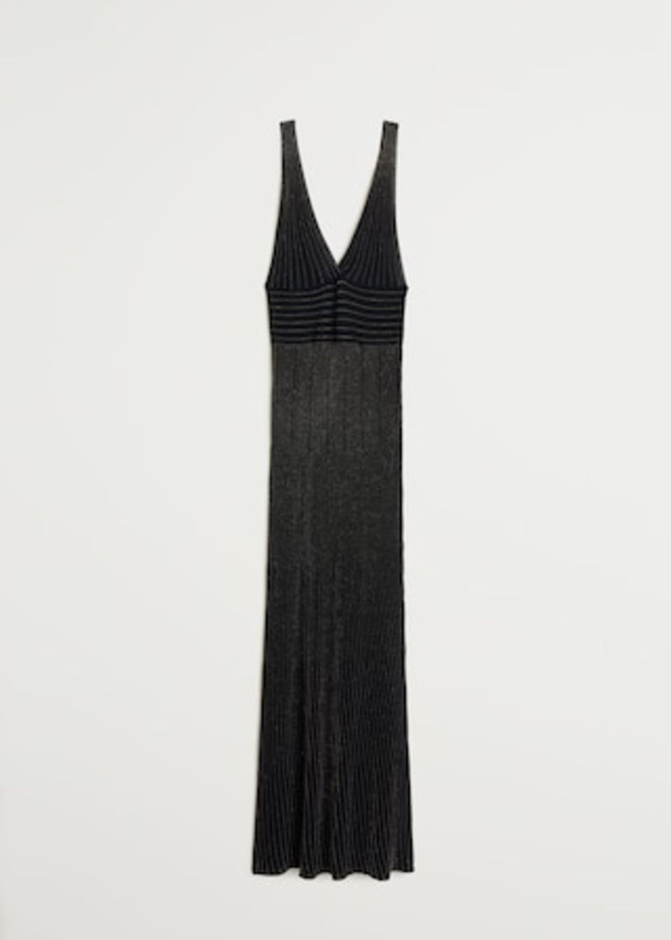 schwarzes Kleid mit Lamé-Fäden