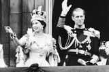 Prinz Philip und die Queen: bei der Krönung