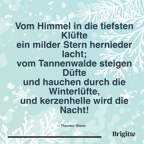 Schöne Zitate zu Weihnachten | BRIGITTE.de