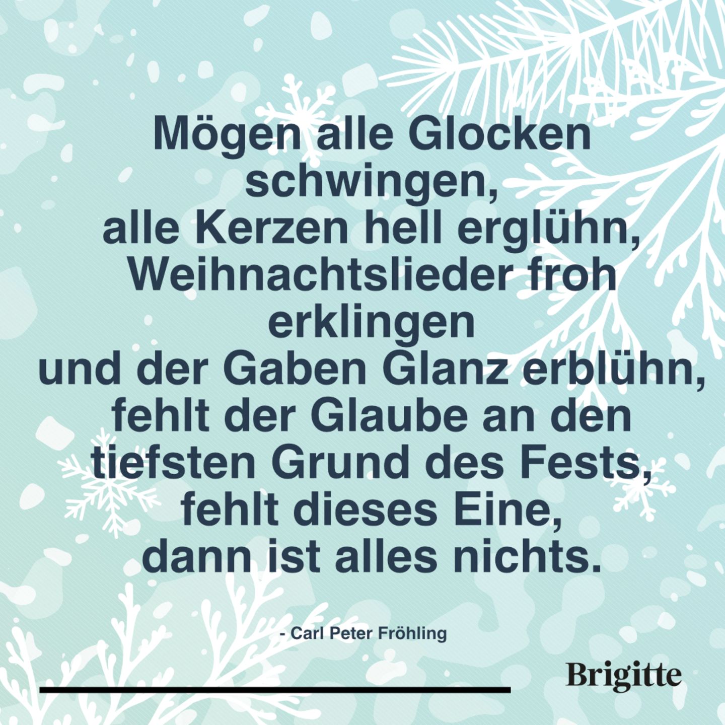 Weihnachtszitate: Carl Peter Fröhling