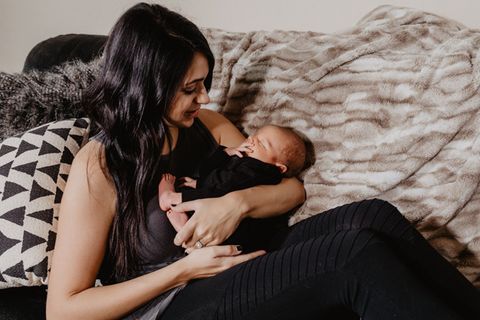 Lauren Battle mit ihrem Baby