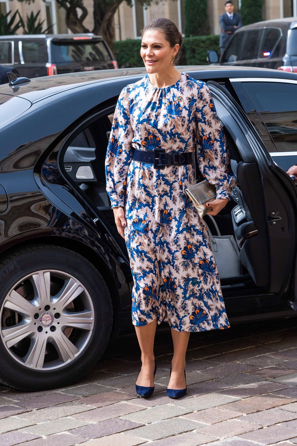 Gleiche Outfits der Royals: Prinzessin Victoria im Blumenkleid