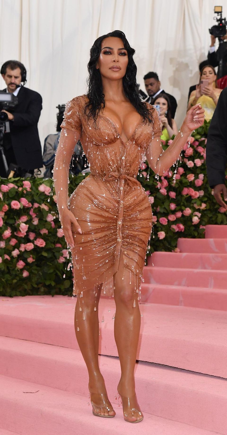 Nacktkleider der Stars:Kim Kardashian posiert